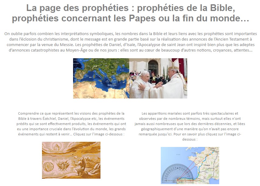 La page des prophéties